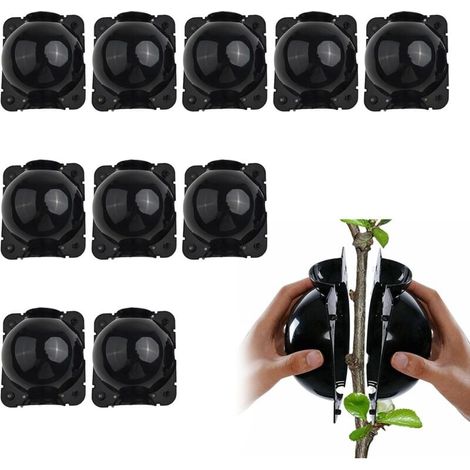 Boîtes D'enracinement pour Plantes Greffage Formation de Racines Boule de Propagation Haute Pression 10 Pièces Noir Taille S (1/4)
