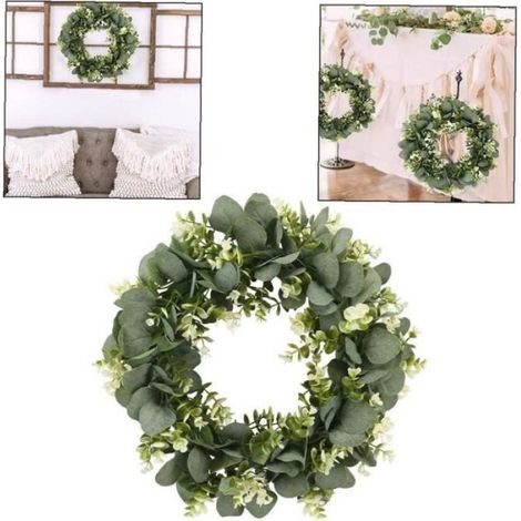 Guirlande Artificielle Eucalyptus - 30 cm - Pour Mur Porte Fenêtre - Décoration Intérieure Extérieure - 1 pièce (1/4)