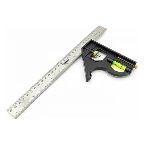 Squadra regolabile multiuso combinata con livella a bolla 12" 300mm (1/5)