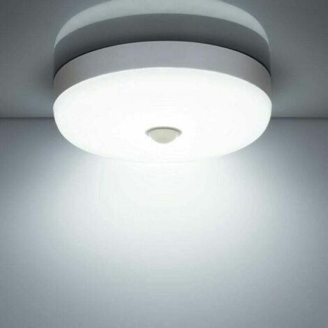 Plafonnier LED 12 W avec détecteur de présence - 1500 lumens - Lumière blanche froide 6500 K - Étanchéité IP56 (1/5)