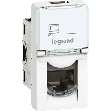 Legrand 076563 - Presa RJ45 Prog Mosaic - Cat.6 - STP - Schermatura metallica - 1 mod - bianco - LCS≤