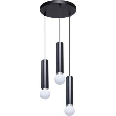 Suspension Macera 3 E27, noir sable, aluminium italux PND-33849-3R-BK (1/3)