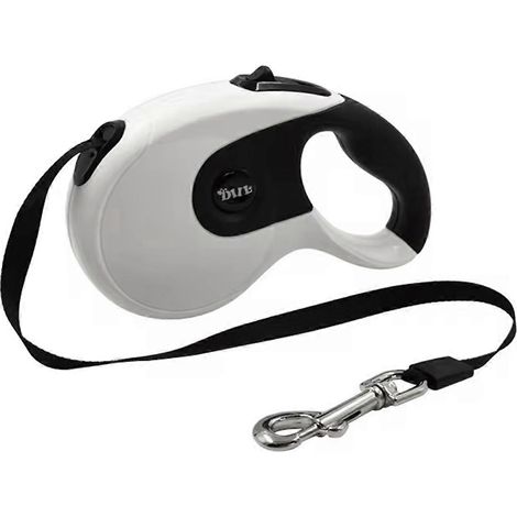 Laisse rétractable et résistante pour grands chiens, avec sangle extensible, idéale pour les promenades en extérieur avec chiots et chats. Sac à déjections canines inclus. (1/5)