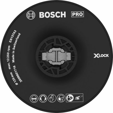 Plateau de ponçage X-LOCK Bosch, 125 mm, dur Bosch Accessories 2608601716 (1/5)