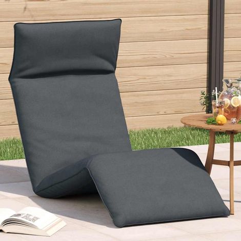Chaise longue pliante anthracite 175x54x8,5 cm tissu oxford 411466 (1/5)