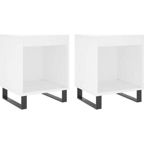Maison Exclusive - Nachttische 2 Stk. Weiß 40x35x50 cm Holzwerkst