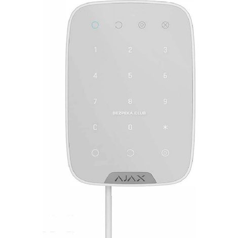 AJAX - 30864 - (KEYPAD FIBRA) TASTIERA TOUCH CABLATA CON FISSAGGIO AL MURO. BIANCA