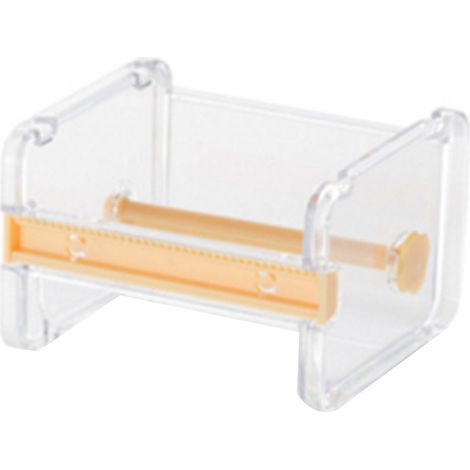 Washi Tape Dispenser Cutter Transparent 2 Serrated Bars ABS Plastic Stackable Tape Holder Dispenser for Storage Yellow (1/5)