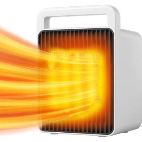 Chauffage d'appoint portatif 900 W, silencieux et sûr, avec protection contre la surchauffe, chauffage d'appoint avec arrêt automatique (1/4)