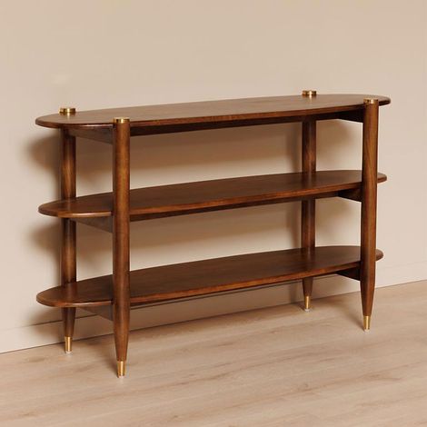 Console Details Elanza Bois de Manguier Laiton 76x130x38cm (1/5)