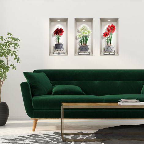 Sticker 3D fleurs de lys 60 x 90 cm (1/4)