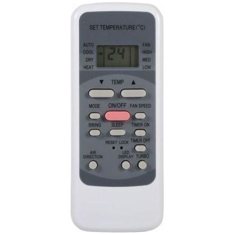Télécommande pour Climatiseur Série R51 R51/E R51/CE R51M/CE R51D/E R51M/BGE R51M/BGE, Horloge Intégrée et Minuterie ON/OFF (1/5)
