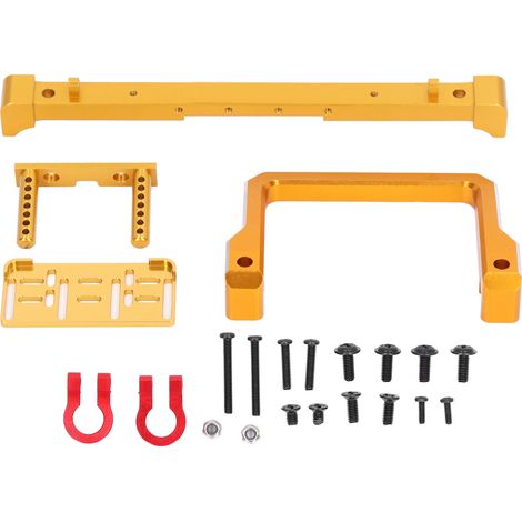 Bouclier avant RC anti-collision pour MN999, barre de protection avant dorée, compatible avec voiture crawler 4WD 2.4G 1/10 pleine échelle (1/5)
