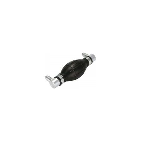 Poire Pompe d'Amorçage Universelle pour Système d’Alimentation Gasoil ou Essence Coudée des Deux Cotés à 90° - Sortie de 12mm avec Clapet Anti Retour