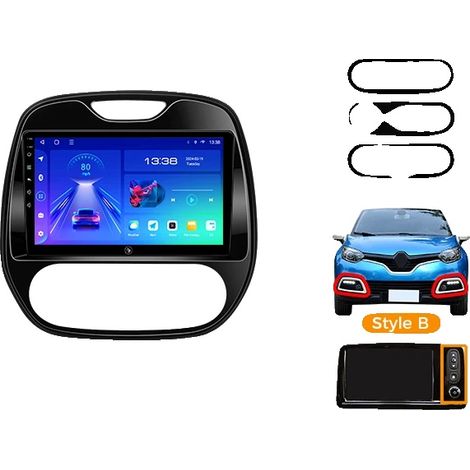 Autoradio, touchscreen, compatibilità con smartphone, compatibile con Renault Captur/Clio QM3 2013-2020 wireless, G5 4G 64G Style B (1/2)