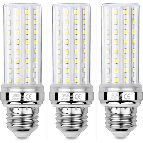 20W LED Corn Bulbs, 150W Incandescent Equivalent, 2300lm, 4000K Neutral White, E27 Edison Screw Bulbs, 3 Pack (1/5)
