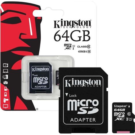 Kingston Micro Sd 64gb Microsd Class 10 Sdhc Memory Card Smartphone
