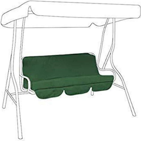 Housse de balancelle 150 x 150 x 10 cm, verte, pour balancelle de terrasse 3 places. Housse de rechange pour coussin de balancelle de porche. (1/5)