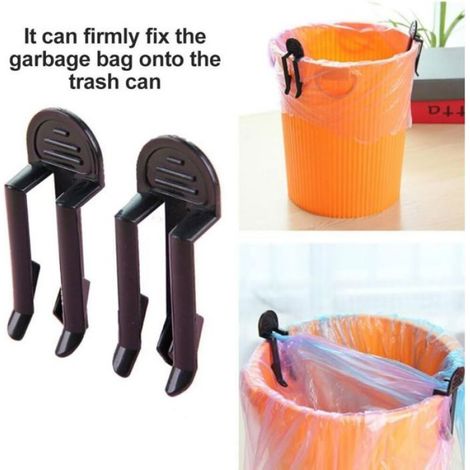Trash Can Pince en Plastique, Fixe Poubelle Porte-Ordures Clip, 12 Pièces Clip Fermeture Poubelle, Poubelle Anti-Chute Clip, Supp (1/5)
