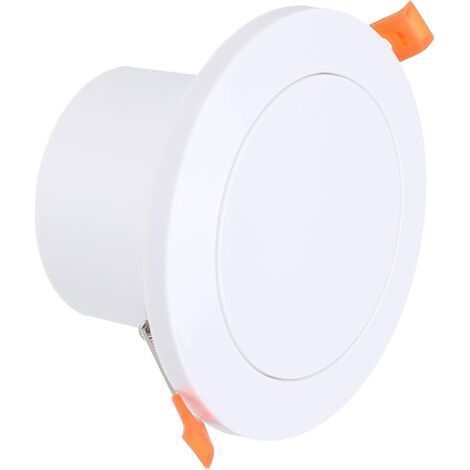 White 3 Inch Round Spring Loaded Vent Grille, ABS Adjustable Soffit Vent Outlet Cover with Built-in Screen Mesh (1/5)