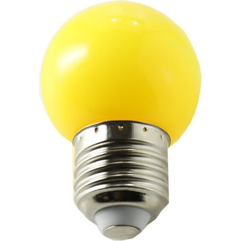Jandei - Ampoule LED Couleur 1W E27 fête JAUNE Ampoule LED E27 Couleurs (1/2)