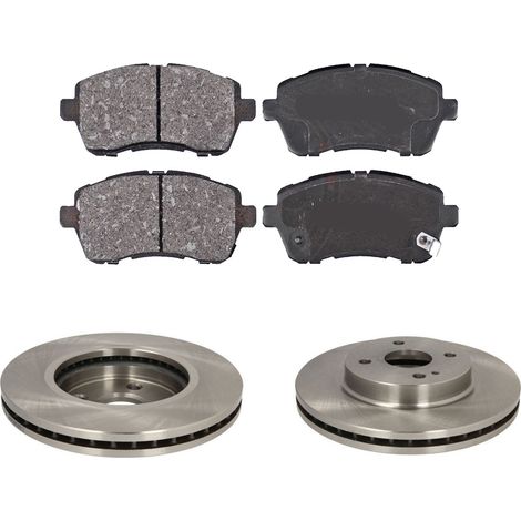KIT FRENI ANTERIORI compatibile con MAZDA 2 (DE,DH) - DISCHI + PASTIGLIE OEM: FDB4110 / 17938 , 18540 /SOSTITUZIONE DIRETTA/BASSA POLVERE/SILENZIOSO