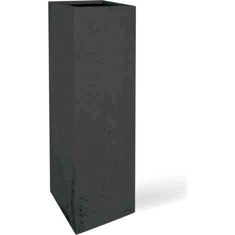 Bac polystone 40 cm x 40 cm H 120 cm Ext. carré haut noir - dimhaut: H 120 cm - couleur: Noir