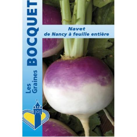 Navet de Nancy à feuille entière le sachet de 2000 graines (5g) (1/2)