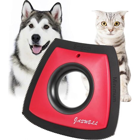 Brosse professionnelle anti-poils d'animaux, idéale pour les voitures, les peluches et les tapis, indispensable pour une maison propre (rouge) (1/5)