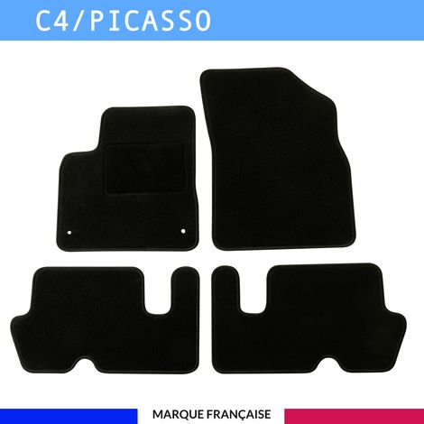 Tapis de voiture - Sur Mesure pour C4 PICASSO (2006 - 2013) - 4 pièces - Tapis de sol antidérapant pour automobile