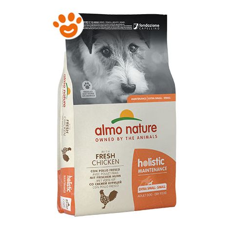 Almo Nature Dog Holistic Adult Extra Small/Small Pollo - Almo Nature Dog Holistic Adult Extra Small/Small Pollo - Sacco Da 2 Kg