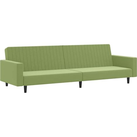 Canapé  Sofa-lit à 2 places vert clair velours