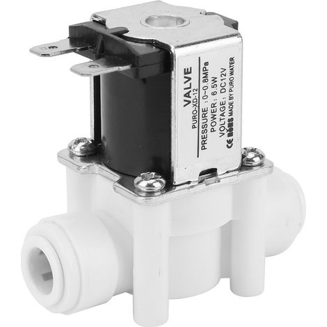 électrovanne CC 12 V CC en plastique, connexion rapide, normalement fermée (1/5)