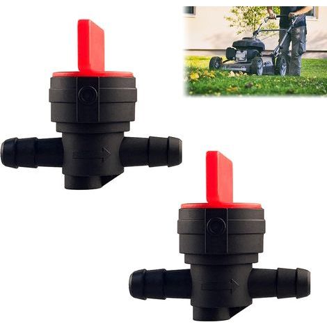 Tondeuse à Gazon Robinets de Carburant, Robinet D'Essence Universel en Plastique, Vanne d'arrêt de Carburant en Ligne, de 8 mm pour Moto, Quad, Scooter, Scooter, Tondeuse à Gazon, etc. 2PCS (1/5)