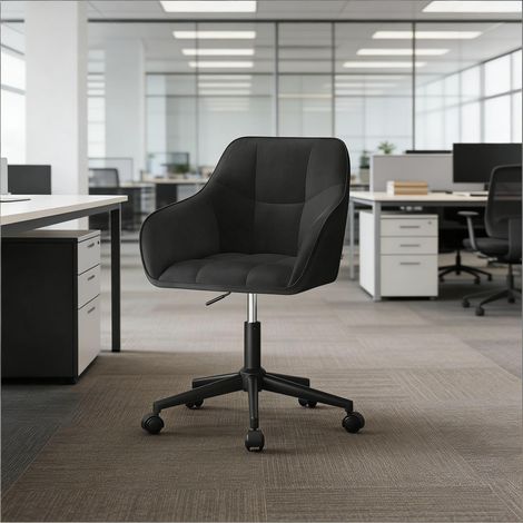 Fauteuil de salon élégant, chaise de bureau classique, siège pivotant pour maquillage, fauteuil tournant pour télétravail (uniquement chaise de bureau) (1/5)