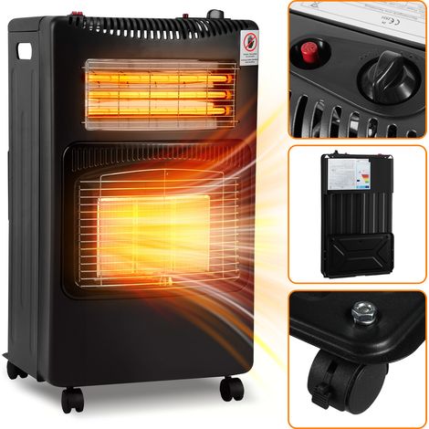 Randaco Chauffage au gaz Électrique New Slim 42x36x73 cm 4.2kW 3 Niveaux de Chaleur Tuyau gaz détendeur butane (1/5)