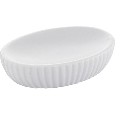 Portasapone In Ceramica Bianco Da Appoggio  Malva