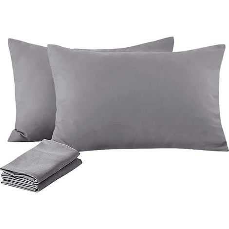 Housse D Oreiller - 50 X 70 Cm - Fermeture Eclair Cachee - Pour Dormeurs Sur Le Cote - Lot De 2 (1/5)