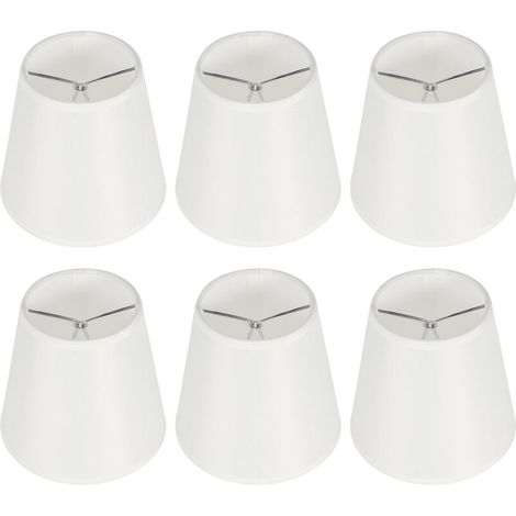 Jeffergarden Lustre domestique en tissu, 6 pièces, abat-jour, couverture de lampes, décoration pour ampoule E14 (1/5)