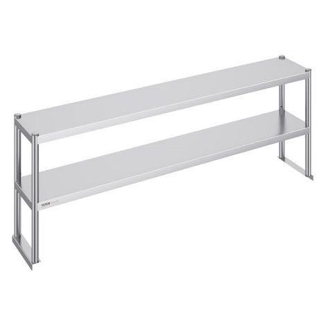 Scaffale a Doppio Piano 305 x 1829 x 600 mm Scaffale in Acciaio (1/5)