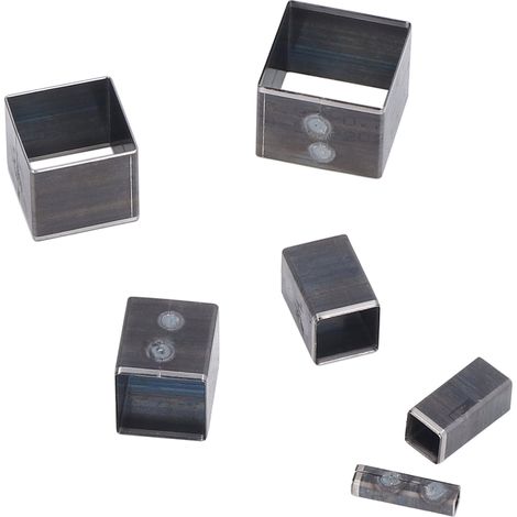 12 Pièces Emporte-Pièces en Acier Inoxydable, Formes Carrées pour Cuir, Tissu, Pâte à Modeler 5-60mm