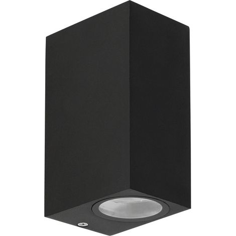 Applique extérieure noire alu 2xGU10 35W IP44 Nerium