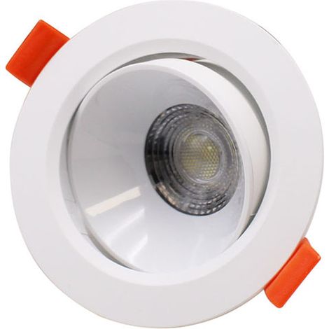FARETTO INCASSO LED 7W 220V DIAMETRO 88 MM ORIENTABILE F.I.75-80 MMLuce Neutra Naturale 4200k (1/5)