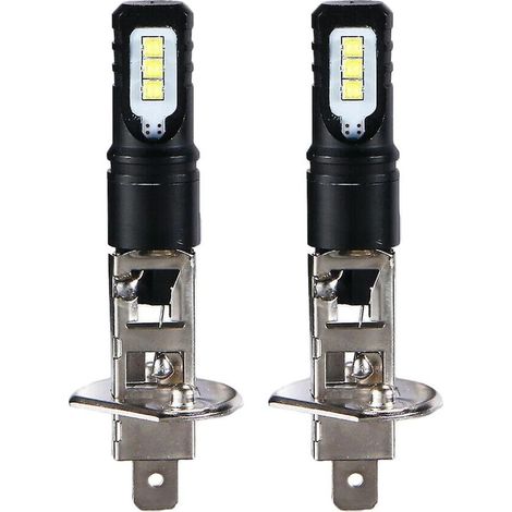 Kit de 2 ampoules LED H1 6000k blanc ultra brillant 6000lm pour feux de jour (feux de route) (1/5)