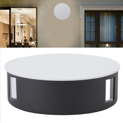 Applique murale LED en aluminium, ronde, à trois faisceaux, lampe de chevet, lampe de salon/couloir, lampe de karaoké, lampe de salle à manger, coque blanche. (1/5)