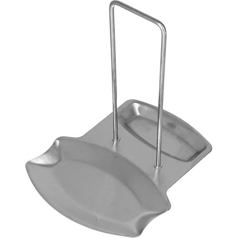 Support de rangement pour couvercles de casseroles en acier inoxydable, étagère de rangement, repose-cuillère avec égouttoir. (1/5)