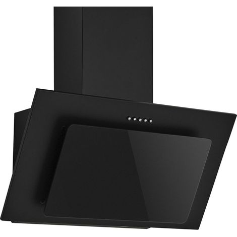 Hotte d'aspiration 60 cm sans tête Hotte murale verre noir LED Respekta (1/4)
