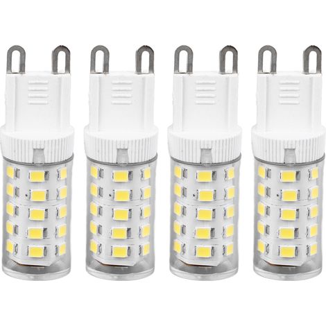 Ortviai Ampoule LED G9 33 perles céramique lumière neutre 220 V sans scintillement – Lot de 4