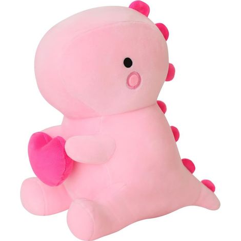 LYERCW - Dinosaur Stuffed Animal, Loving Soft Dino Plush Toys with Holding Heart for Valentine Day, Sweet Romantic Anniversary Pink 30CM (1/5)