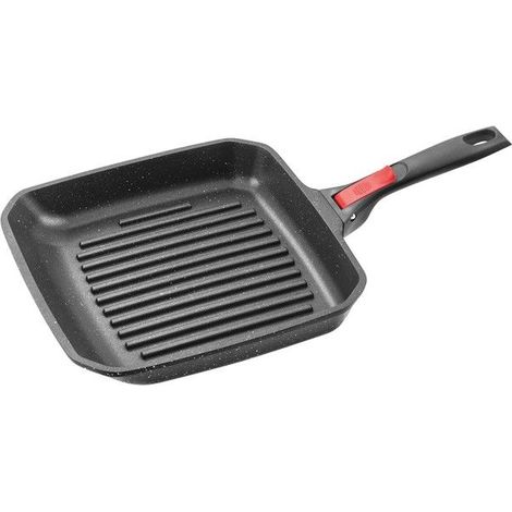 Poêle Grill - Pradel Excellence - 92382M - 26 cm - Fonte d'aluminium - Revêtement anti-adhésif façon pierre (1/3)